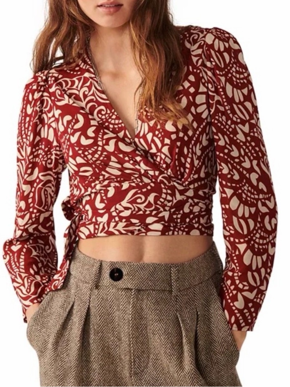 ba&sh Koxa Wrap Top in Terracota Women’s Small